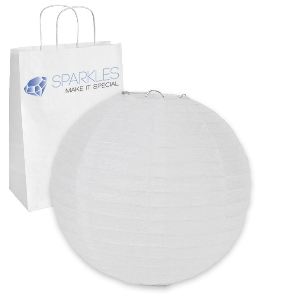 5 pcs 8″ inch Chinese Paper Lantern – White – Wedding Party Event Decoration lu