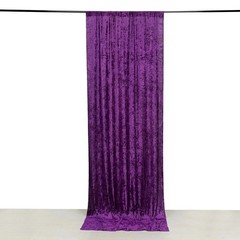 PURPLE 5 ft Premium Velvet Backdrop Curtain Party Wedding Booth Decorations