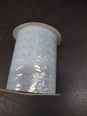 25Yd TwinkleNet Metallic Tulle Mesh Ribbon Net Blue Silver Corsage Veil Netting