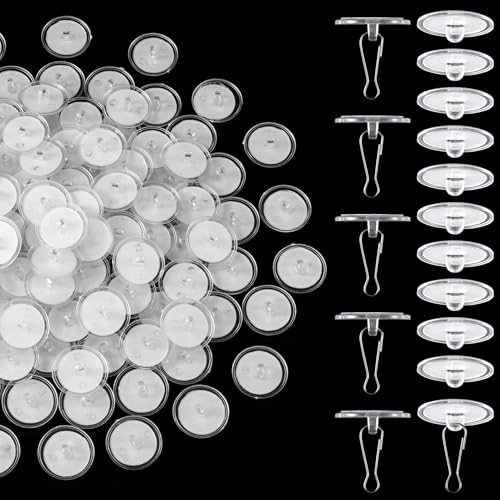 60 Pack Self-Adhesive Ceiling Hooks for Hanging,Damage-Free No-Drill Ceiling