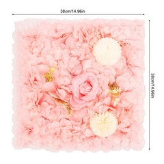 12PCS Flower Wall Panel, 3D Artificial Flower Backdrop Wall, Rose Floral Panel