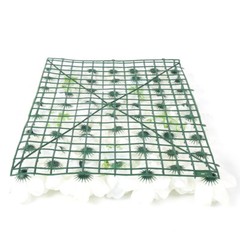 Durable Flower Wall with Milky White Simulated Flowers, Waterproof,