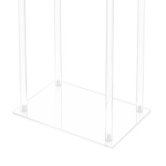 Modern Acrylic Wedding Crystal Flower Stand 11.81*7.87 In Stable Base Clear