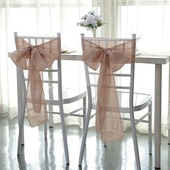 5 pcs DUSTY ROSE 6″ x 108″ Faux Burlap Chair Sashes Wedding Decorations