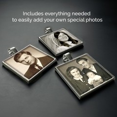 3 PCS Wedding Bouquet Photo Bridal Charms DIY Memorial Picture Brooch Pin Kit