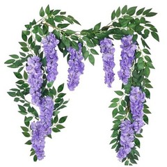 Wisteria Hanging Flowers Wisteria Flowers Vine Garland Wedding Purple Blue