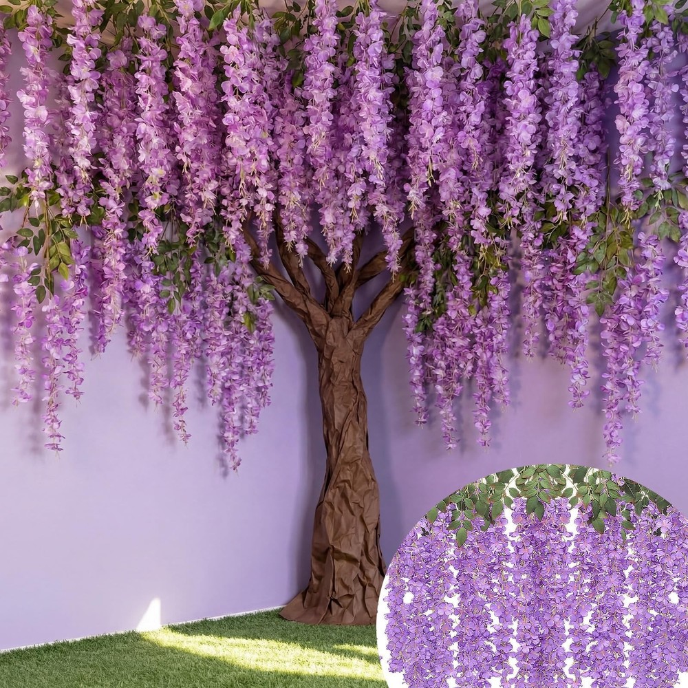 Giegxin Purple 26 Pcs 3D Wisteria Tree for Classroom Room Ceiling Wall Decor …
