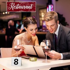 Tuanse 100 Pcs Acrylic Table Numbers 1-100 Double Sided Minimalist Restaurant…