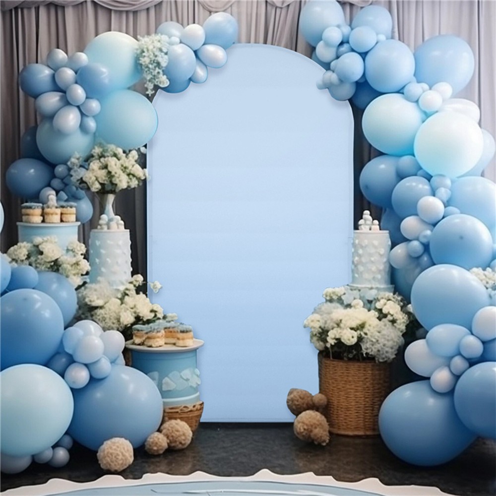 Full Sizes Wedding Party Arch Cover Spandex Fitted Arch Stand Covers Round Top