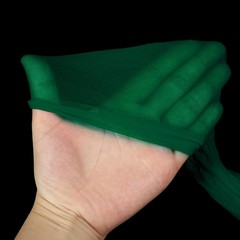 15Pcs Stocking Flower Fabric 65cm/26″ for DIY Mesh Flowers Making, Dark Green