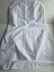 White Linen Polyester FOLDING CHAIR COVERS Reusable – Wedding Event Party