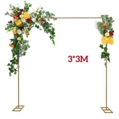 Metal Flower Balloon Frame Square Wedding Arch Backdrop Metal Stand Decor