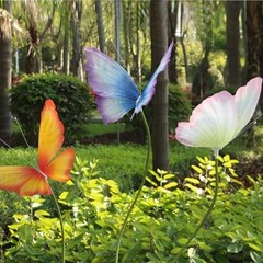 3Pcs Large Silk Butterfly 1 Base with 3Pcs Butterfly Mixed Colors 3pcs