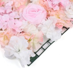 4Pcs Pink Artificial Silk Flower Wall Panel Wedding Party Venue Decor Backdrop