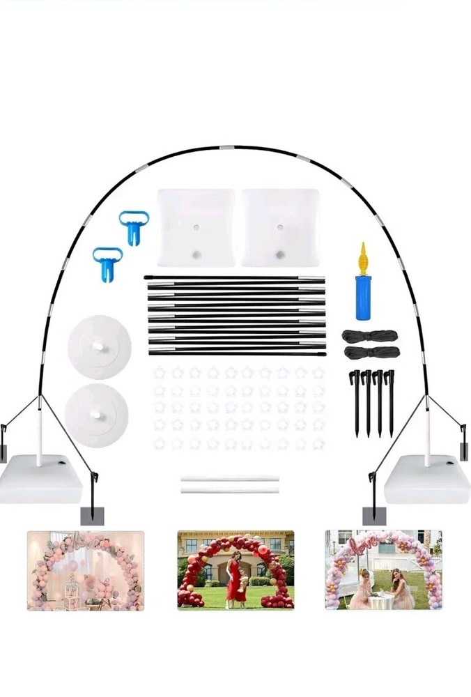 Balloon Arch Kit 9′ & 10′ Foot Width Adjustable Balloon Arch Stand Garden