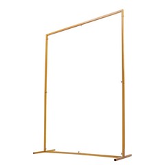 Gold Metal Wedding Arch, 2m x 1.5m, Elegant Backdrop for Events