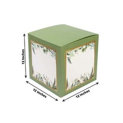 GREEN 12″ Balloon Boxes Centerpiece Decorations
