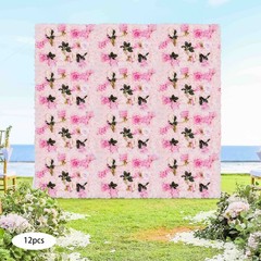 12pcs Artificial Flower Panels 24″x16″ Romantic Floral Backdrop Wedding Decor
