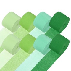 8-Rolls 656ft Paper Streamers for Art Supplies [4 Colors-1.8 Inch x 82 Ft/Roll]