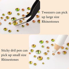 1440 Piece Flat Back Crystal Rhinestones Glue Fix Round Gems Mixed 7 Sizes SS…