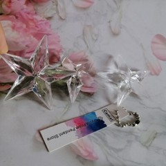 12Pcs 56mm Acrylic Crystal Star Shaped Pendant Chandelier Curtain Wedding Party