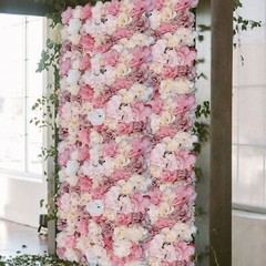 12PCS Artificial Flower Wall Panel Wedding Valentine’s Rose Decorations 40*60CM