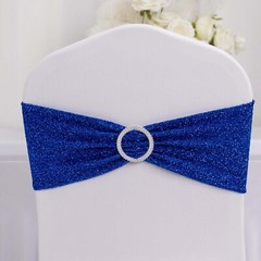 5 ROYAL BLUE Spandex Chiavari Chair Cushion Covers Wedding Reception Party