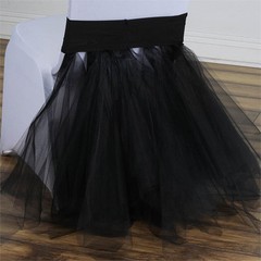 10 pcs TULLE TUTU SPANDEX CHAIR SASHES Wedding Banquet Reception Decorations