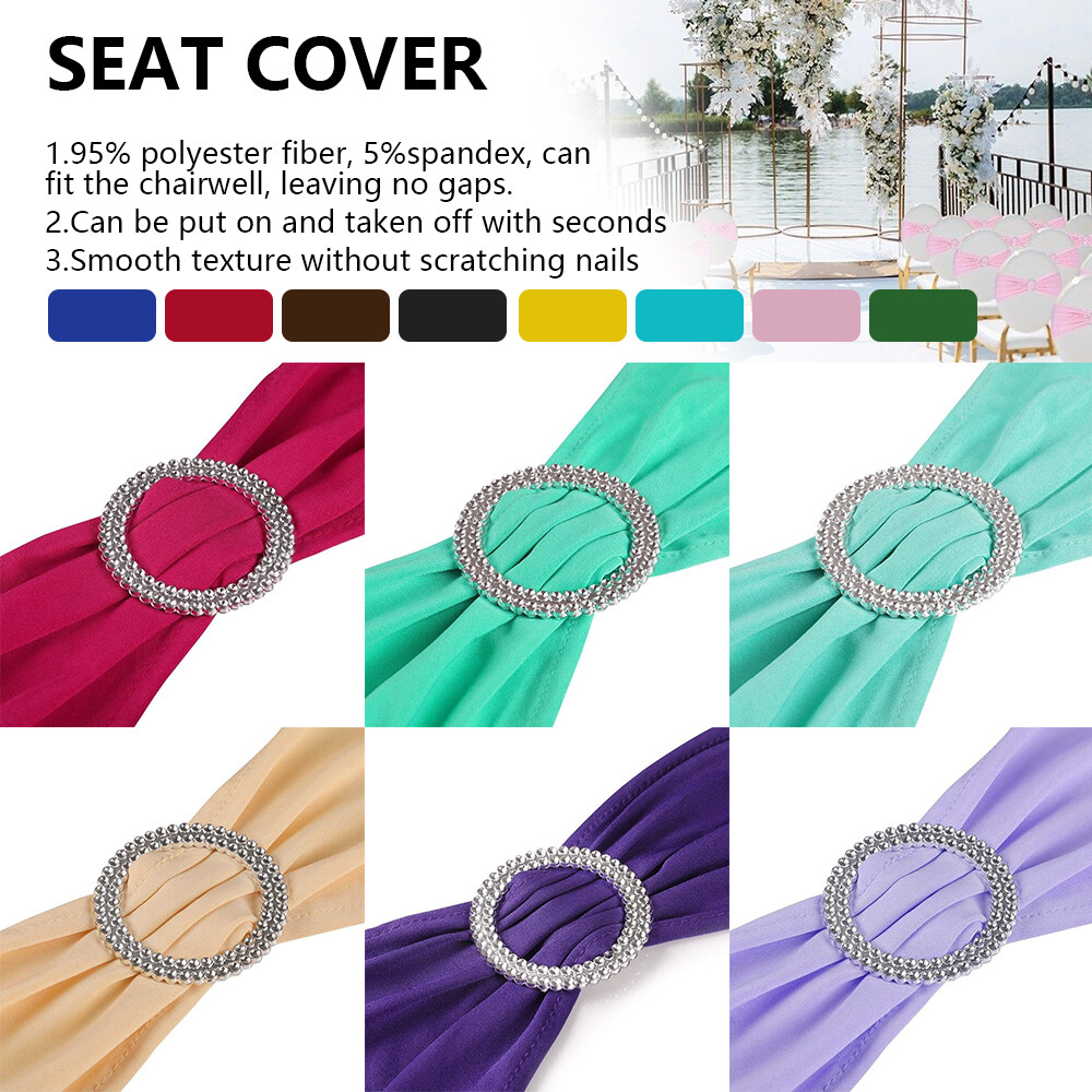 10/25/50/100 Spandex Stretch Chair Cover Sashes Party Bows Wedding Decoration