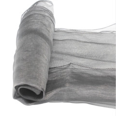 75x Silver Grey Organza Chair Sashes Bows Ties Wedding Banquet Party Decorations