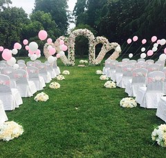 30pcs Spandex Stretch Chair Sashes Bows for Wedding Reception- Universal Elas…