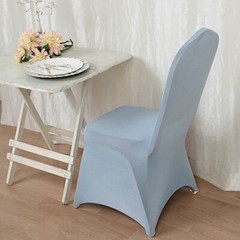 6 Dusty Blue SPANDEX CHAIR COVERS for Wedding Banquet Reception Decorations