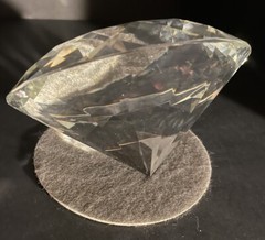 Crystal Diamond Paperweight Unique 6 inch, 150mm
