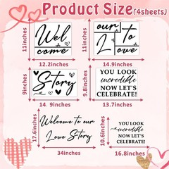 Wedding Welcome Signs Welcome to Our Wedding Sign Decals Selfie Mirror Decals…