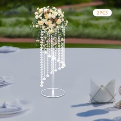 2Pcs Flower Vase Column Flower Stand Tall Vases for Wedding Party Centerpieces