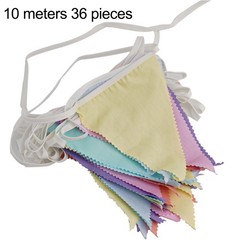 Soft Cotton Bunting Banner With 36 Triangle Flags For Any Event 10M/33 Ft