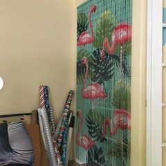 Flamingo Beaded Curtain, Doorway Beads Curtains, Hanging Beads for Doorways 3…