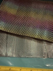 Rainbow Sparkle 6”x 8’ Diamond Mesh Wrap Roll Rhinestone Crystal Ribbon
