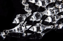 100Pcs Octagona Acrylic Crystal Beads Curtain DIY Garland Strand Shimmer Curtain