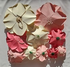 💗🌺 10pcs 3D Pink Paper Flowers – Handmade Wall Backdrop Decor ✨