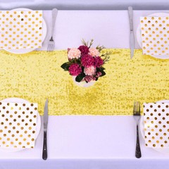 1/5/10/25pcs Glitter Sequin Table Runner Cover Shinny Wedding Party Decor