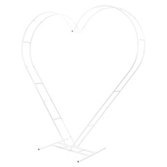 Metal Heart Shaped Wedding Arch Backdrop Stand White for Wedding Ceremony Decor