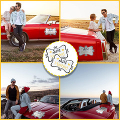 2 Pcs Large Just Married Car Decorations Just Married Car Magnets Sign Decoratio