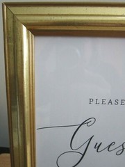 Gold Framed ‘Please Sign Our Guestbook’ Photo Frame 10″ w x 12″ h for Wedding