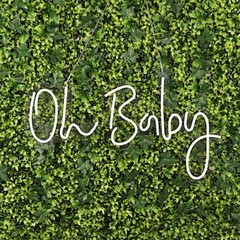 26 in Warm White Oh Baby Neon Sign LED Wall DECORATIVE LIGHTS Party Decorations