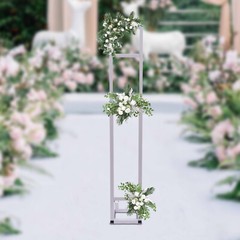 Wedding Arch Rack Iron Balloon Frame Metal Wrought Flower Stand Rack Party White