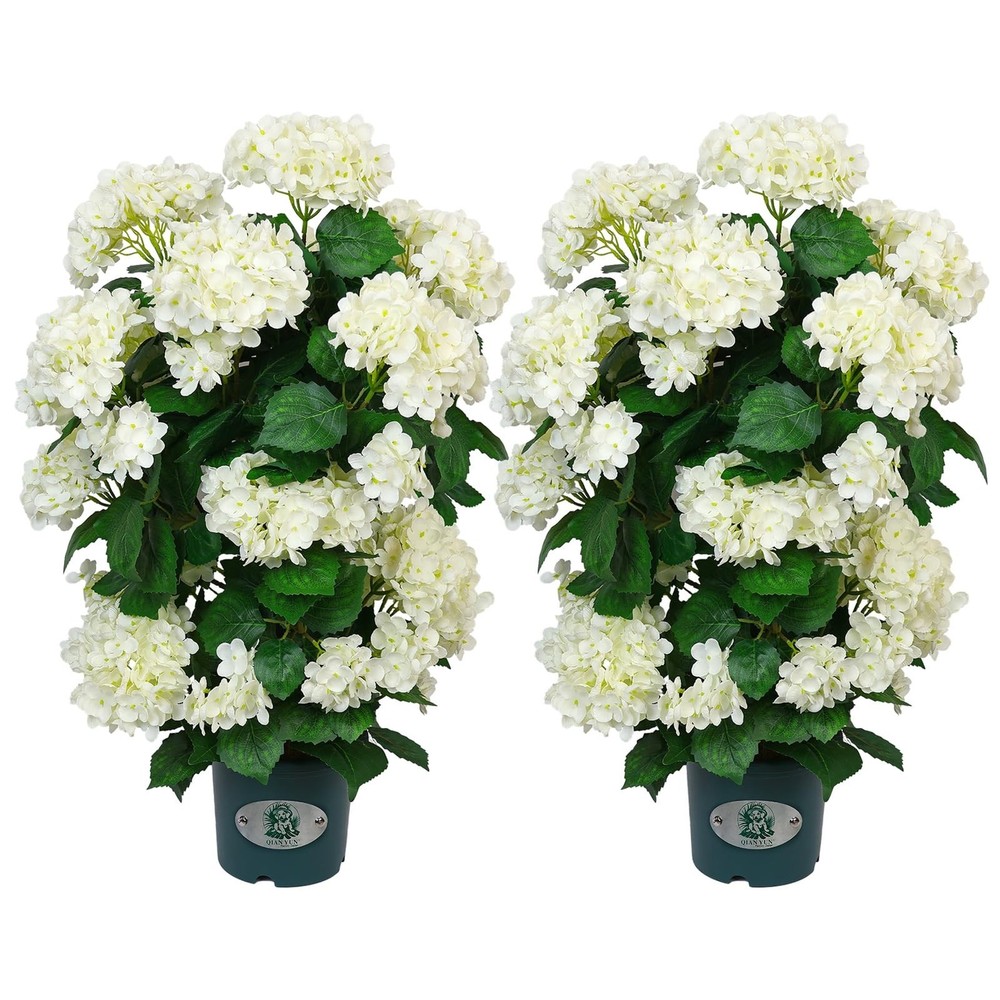 Faux Hydrangea Tree – 30 Inch Hydrangea Tree Artificial with White Flowers