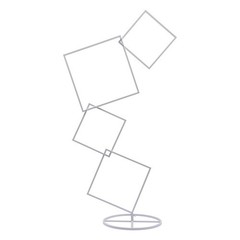 Metal Flower Frame Square Garland Plants Display Stand Weddings Backdrop Decor