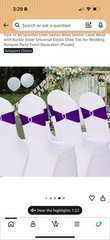 Dusty Blue Chair Sashes Pack of 50 Spandex Bands Wedding Banquet Party New