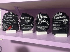 Acrylic Wedding Table Decorations & Signs Set of 4 any color